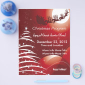 Santa Claus Red-kerstbrochure Flyer (Enkel)