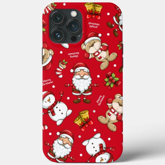 Santa Claus Red Kerstmis iPhone Case Mate (Achterkant)