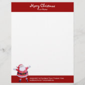Santa Claus red Kerstmis Letterhead Gepersonaliseerd Briefhoofd (Voorkant)