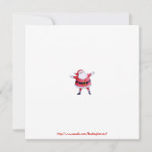 Santa Claus red Kerstmis uitnodiging (Achterkant)