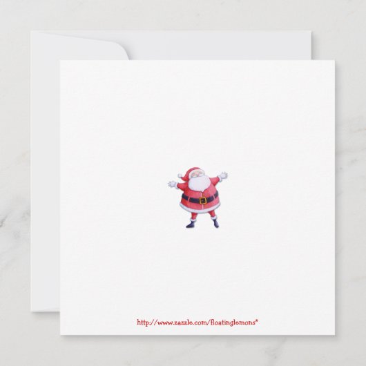 Santa Claus red kerstparty uitnodiging (Achterkant)