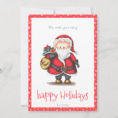 Santa Claus Red Persoonlijke kerstKaart (Voorkant)