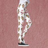 Santa Claus Red Suit Rendier Christmas Pattern Leggings