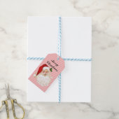  Santa Claus Red White Stripe Gift Labels Cadeaulabel (Met Touw)