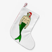 santa claus redhead merman kerstmaid kleine kerstsok (Voorkant (Hangend))