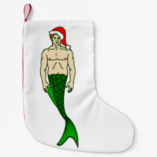 santa claus redhead merman kerstmaid kleine kerstsok
