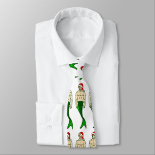 santa claus redhead merman kerstmaid stropdas