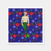 santa claus redhead merman ugly xmas mermaid gifts servet (Voorkant)