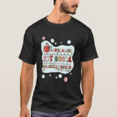 Santa Claus Reindeer Hot Cocoa and Christmas Light T-shirt (Voorkant)