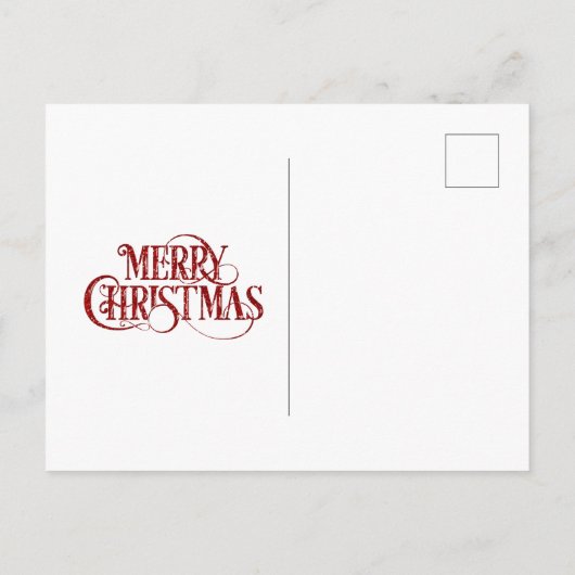 Santa Claus Reindeer Merry X-Mas Funny Briefkaart (Achterkant)