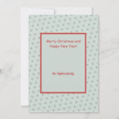 Santa Claus Reindeer Sleigh Aangepaste kerstkaart (Achterkant)