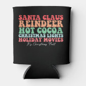 Santa Claus Rendier Hot Cacao Kerstverlichting Ho Blikjeskoeler (Voorkant)