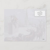  Santa Claus rendier slee briefkaart (Achterkant)
