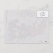Santa Claus rendier slee briefkaart (Achterkant)