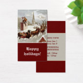 Santa Claus Rendier Sleigh cadeau label Visitekaartje (Bureau)
