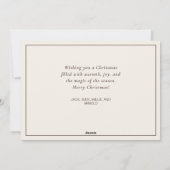  Santa Claus Rendier Sleigh Snow Feestdagenkaart (Achterkant)