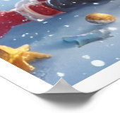 Santa Claus rendieren Waarde Poster Papier (Mat) (Hoek)