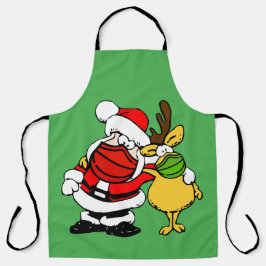 Santa Claus & renrendier Face Mask Pals mas, ZSD Schort