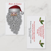 Santa Claus Rent een Santa Visitekaartje (Voorkant / Achterkant)