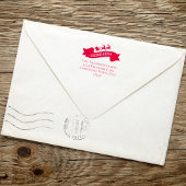Santa Claus Retour Adres Kerstmis Zelfinktende Stempel