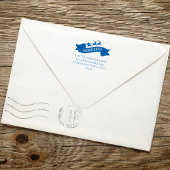 Santa Claus Retour Adres Kerstmis Zelfinktende Stempel