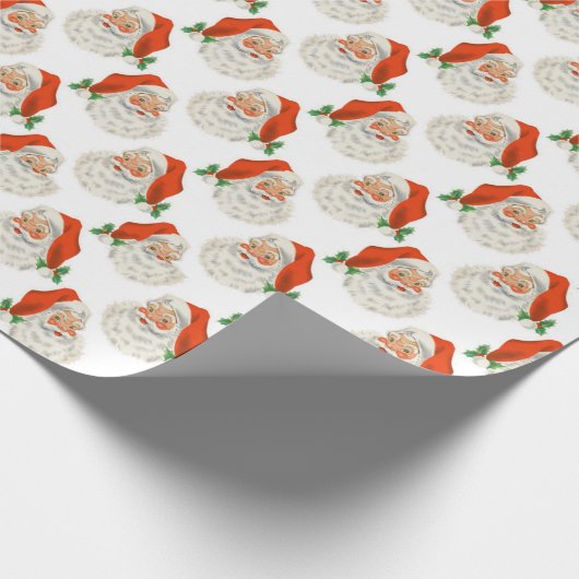 Santa Claus , Retro Cadeaupapier (Hoek)