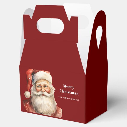 Santa Claus Retro Christmas Bedankdoosjes (Geopend)