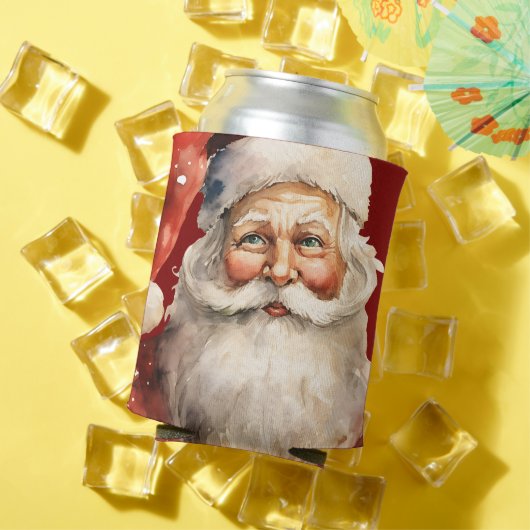 Santa Claus Retro Christmas Blikjeskoeler (Insitu Zomer)