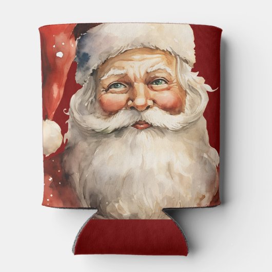 Santa Claus Retro Christmas Blikjeskoeler (Achterkant)