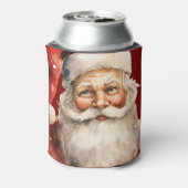 Santa Claus Retro Christmas Blikjeskoeler (Blikje Achterkant)