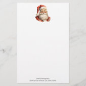 Santa Claus Retro Christmas Briefpapier (Voorkant)
