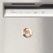 Santa Claus Retro Christmas Magneet (Insitu (Vaatwasser))