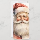 Santa Claus Retro Christmas Menu Kaart (Achterkant)