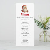 Santa Claus Retro Christmas Menu Kaart (Staand voorkant)