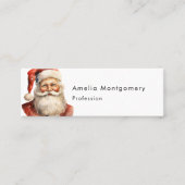 Santa Claus Retro Christmas Mini Visitekaartje (Voorkant)