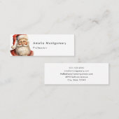 Santa Claus Retro Christmas Mini Visitekaartje (Voorkant / Achterkant)