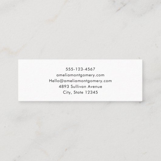 Santa Claus Retro Christmas Mini Visitekaartje (Achterkant)