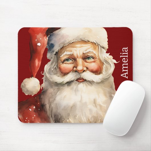 Santa Claus Retro Christmas Muismat (Met muis)
