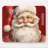 Santa Claus Retro Christmas Muismat (Voorkant)