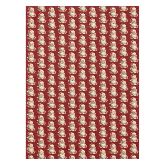 Santa Claus Retro Christmas Pattern Tafelkleed (Voorkant)