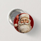 Santa Claus Retro Christmas Ronde Button 3,2 Cm (Voorkant /achterkant)