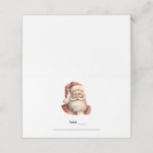 Santa Claus Retro Christmas Table Plaatskaartje (Buitenkant ongevouwen)