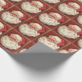 Santa Claus  Retro Holiday Cadeaupapier (Hoek)