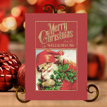 Santa Claus Retro Kerst Kaart<br><div class="desc">Stuur de spirit van kerst retro stijl met deze charmante Santa Claus vintage kerst Kaart. Laat een vleugje vakantie nostalgie iemands dag warmen. Een vrolijk retro Sinterklaasontwerp brengt herinneringen aan het kerstverleden terug en helpt creëer herinneringen aan dit vakantieseizoen. Verspreid de kerstvreugde in uw huis en anderen met klassieke stijl...</div>