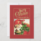  Santa Claus Retro Kerst Kaart (Voorkant)