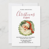 Santa Claus Retro Rode Kerstfeest Kaart (Voorkant)