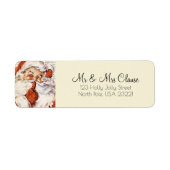 Santa Claus Return-adreslabel Etiket (Voorkant)