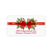 Santa Claus Return-adreslabel Etiket (Voorkant)
