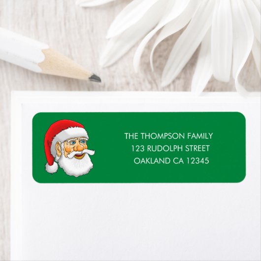 Santa Claus Return-adreslabel Etiket (Insitu)