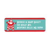 Santa Claus Return-adreslabels Etiket (Voorkant)